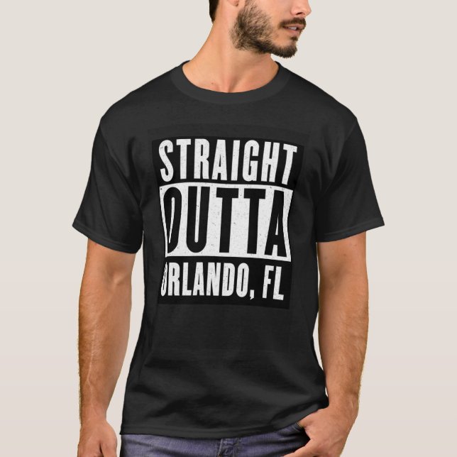 Straight Outta FLORIDA ORLANDO Zuhause V Neck T-Shirt (Vorderseite)