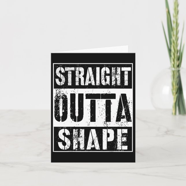 Straight Outta Form Funny Workout oder Gym Geschen Karte (Vorderseite)