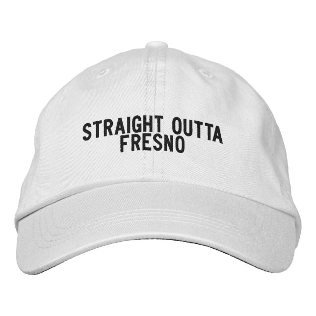 Straight Outta Fresno Bestickte Baseballkappe (Vorderseite)