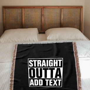 STRAIGHT OUTTA - Fügen Sie hier Ihren Text ein/eig Decke