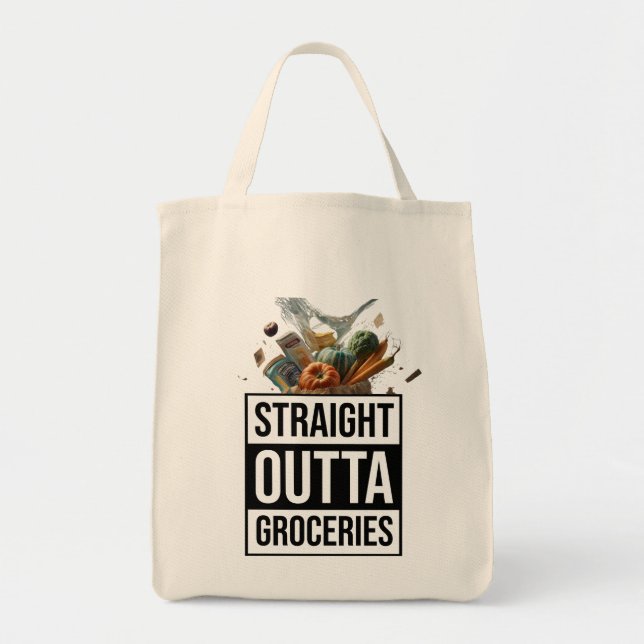 Straight Outta Grocery- Tote Bag Tragetasche (Vorne)