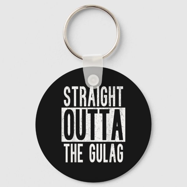 Straight Outta Gulag Squad Team Gamer War Battle R Schlüsselanhänger (Vorderseite)