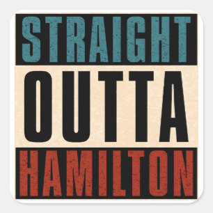 Straight Outta Hamilton Ohio OH Quadratischer Aufkleber
