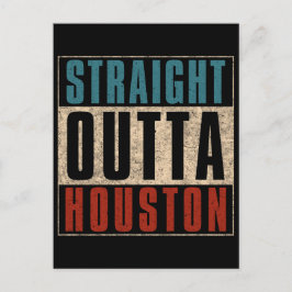 Straight Outta Houston Texas TX USA Postkarte