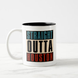 Straight Outta Houston Texas TX USA Zweifarbige Tasse
