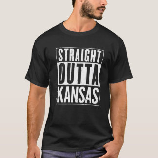 Straight Outta Kansas Vintage Distressed Funny T-Shirt