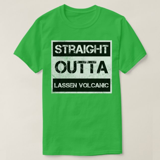 Straight Outta Lassen Volcanal Nationalpark Vinta T-Shirt (Design vorne)