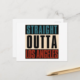 Straight Outta Los Angeles California USA Postkarte