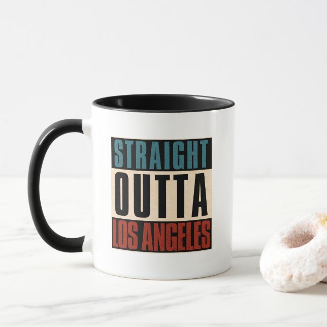 Straight Outta Los Angeles California USA Tasse (Mit Donut)