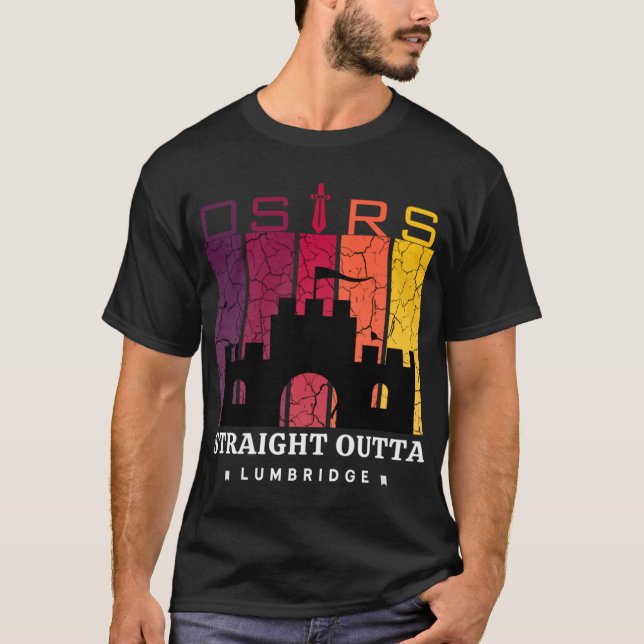 Straight Outta Lumbridge Runescape Gamer retro T-Shirt (Vorderseite)