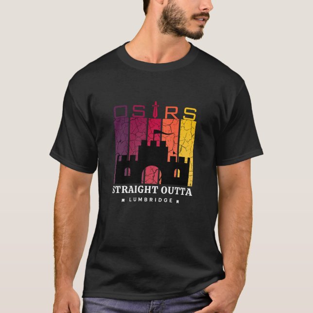 Straight Outta Lumbridge Runescape Gamer T-Shirt (Vorderseite)