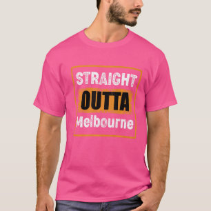 Straight Outta Melbourne Australia Retro Distresse T-Shirt