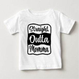 Straight Outta Momma Typografie Baby T-shirt