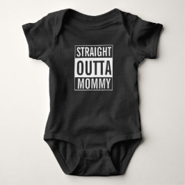Straight Outta Mommy Funny Baby Jersey Bodysuit Strampler