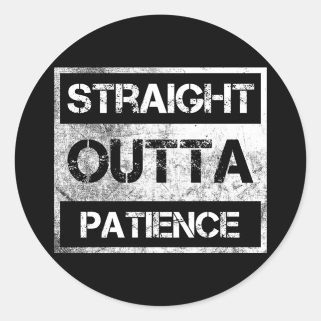 Straight Outta Patient Flair Pens Kleber Sticks Sp Runder Aufkleber (Vorderseite)