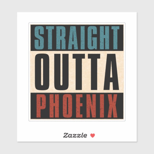 Straight Outta Phoenix Arizona AZ USA Aufkleber (Blatt)