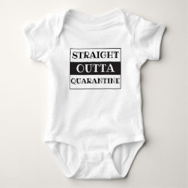 Straight Outta Quarantine Funny Sprichwort Schwarz Baby Strampler