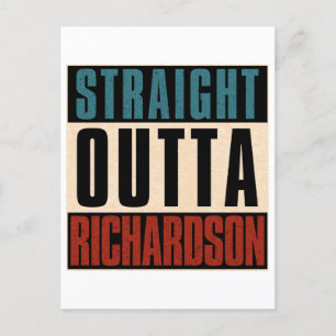 Straight Outta Richardson Texas TX Postkarte