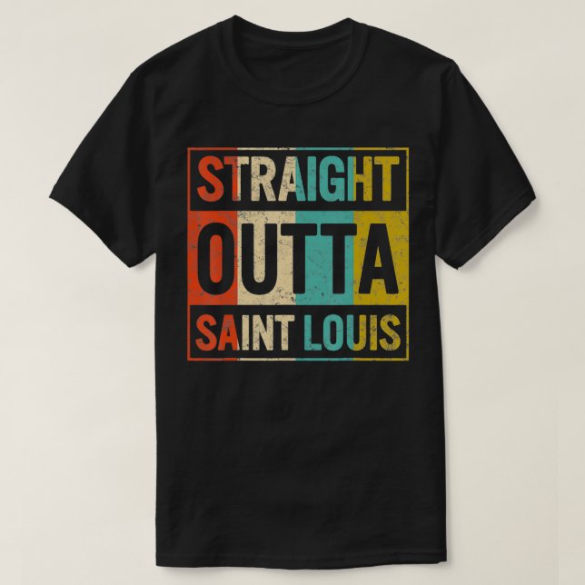 Straight Outta Saint Louis St T-Shirt (Design vorne)