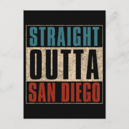 Straight Outta San Diego California CA USA Postkarte