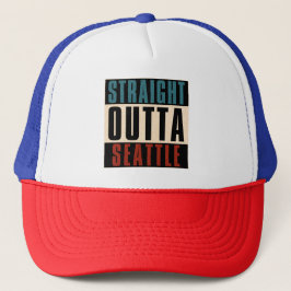 Straight Outta Seattle Washington WA USA Truckerkappe