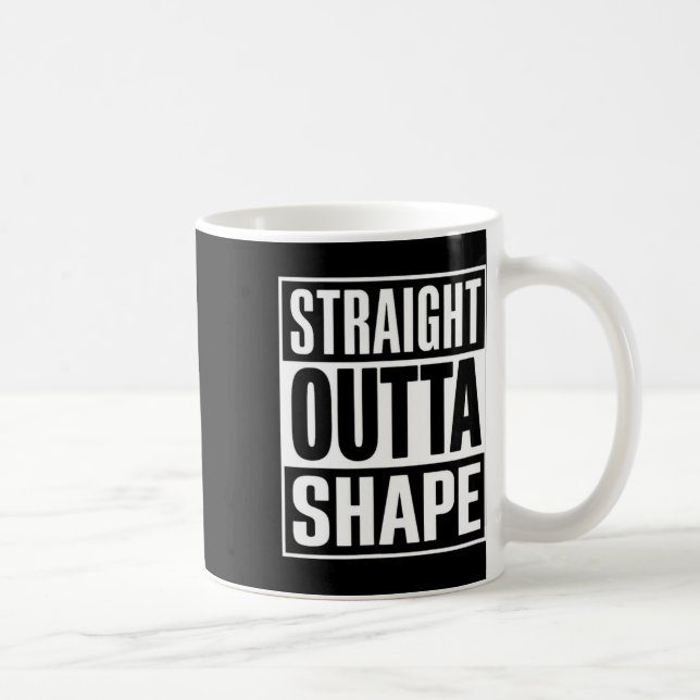 Straight Outta Shape - Funny Workout Gym zerkleine Kaffeetasse (Rechts)