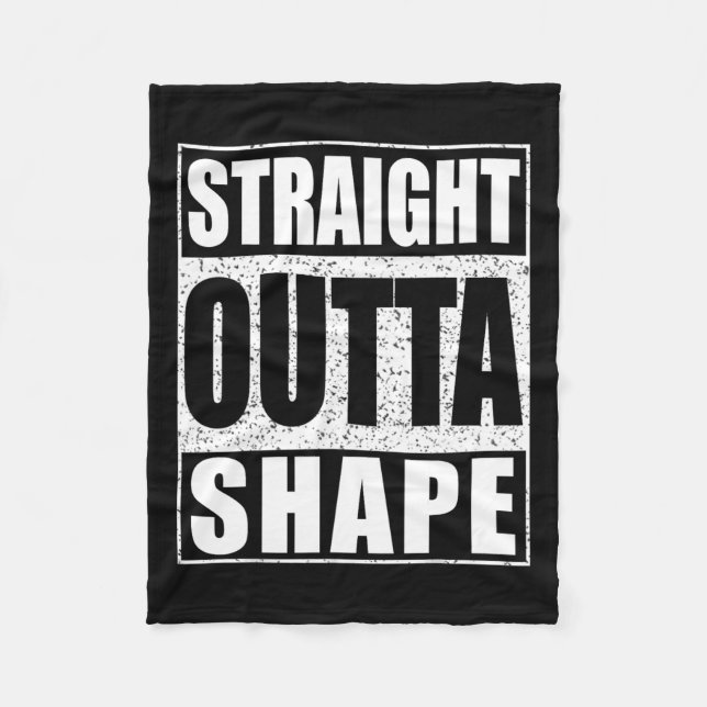 Straight Outta Shape Workout Fleecedecke (Vorderseite)