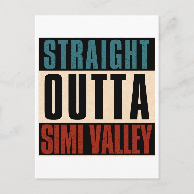 Straight Outta Simi Valley California CA Postkarte (Vorderseite)