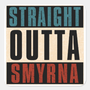 Straight Outta Smyrna Georgia GA Quadratischer Aufkleber