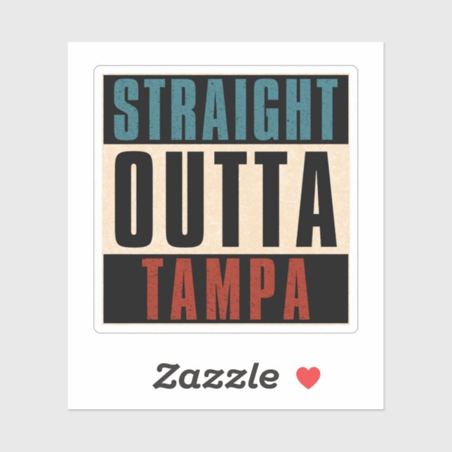 Straight Outta Tampa Florida FL Aufkleber (Blatt)
