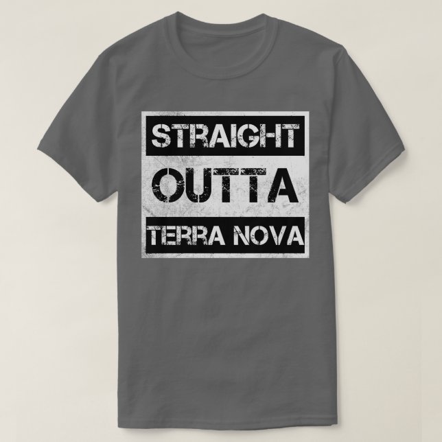 Straight Outta Terra Nova Nationalpark Canada Vin T-Shirt (Design vorne)