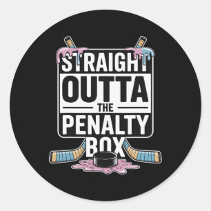 Straight Outta The Penalty Box Eiscreme-Tropf-Eis  Runder Aufkleber