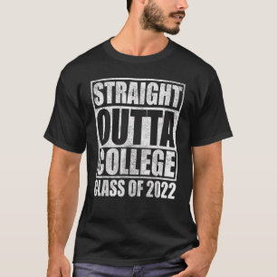 Straight Outta Uni S Fun Men Women 2022 Gradua T-Shirt