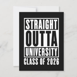 Straight Outta University Class 2026 Postkarte