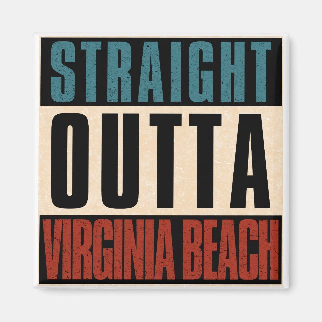 Straight Outta Virginia Beach Virginia VA Magnet (Vorne)