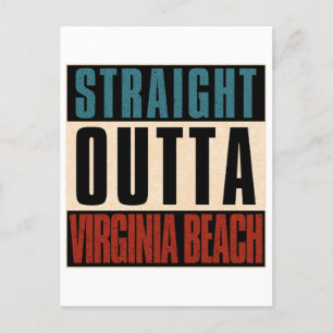 Straight Outta Virginia Beach Virginia VA Postkarte
