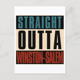Straight Outta Winston-Salem North Carolina NC Postkarte