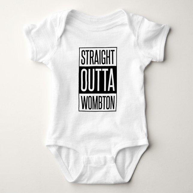 Straight Outta Wombton Funny Baby Baby Strampler (Vorderseite)
