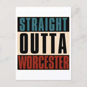 Straight Outta Worcester Massachusetts MA Postkarte