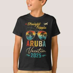Straight Trippin Aruba 2025 Family Summer Vacation T-Shirt