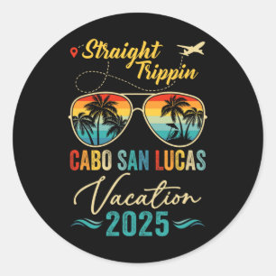Straight Trippin Cabo San Lucas 2025 Family Summer Runder Aufkleber