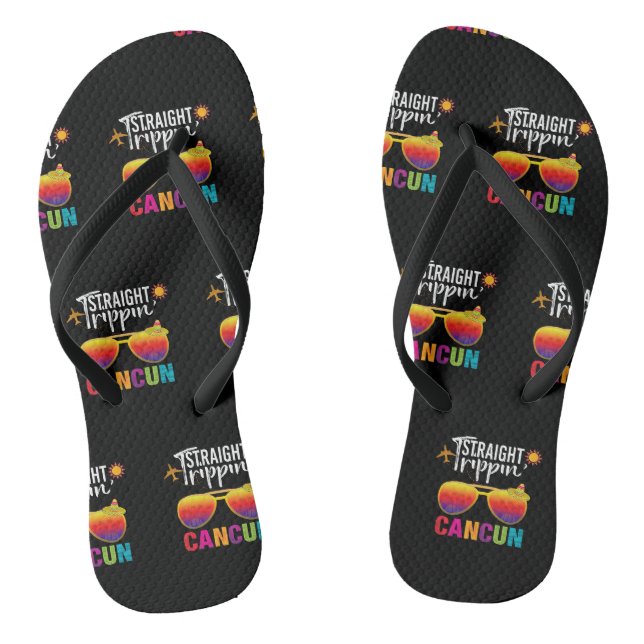 Straight Trippin Cancun Mexiko Reiseurlaub  Flip Flops (Fußbett)