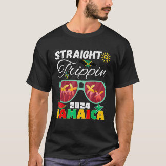 Straight Trippin Jamaica Familienreise Sommer Vaca T-Shirt