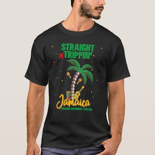 Straight Trippin Jamaica Group Vacing Matching T-Shirt (Vorderseite)