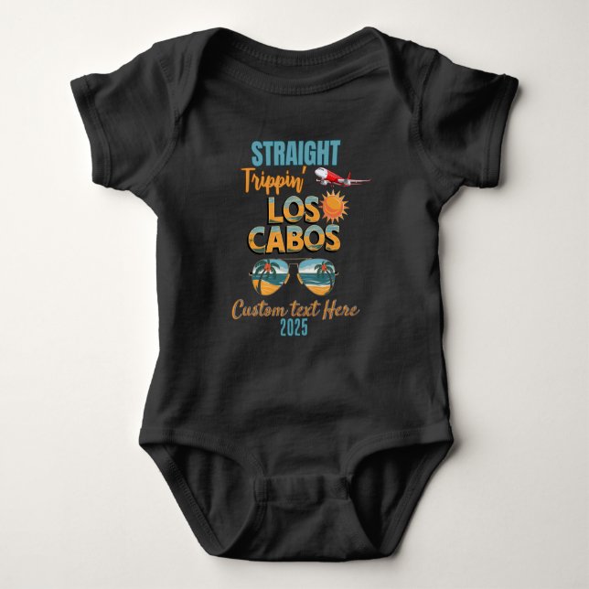 Straight Trippin' Los Cabos 2025 Fun Vacation Baby Strampler (Vorderseite)