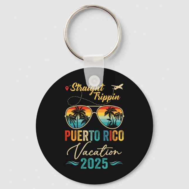 Straight Trippin Puerto Rico 2025 Family Summer Va Schlüsselanhänger (Vorderseite)