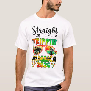 Straight Tripping Jamaika 2026 Familienurlaub Mat T-Shirt