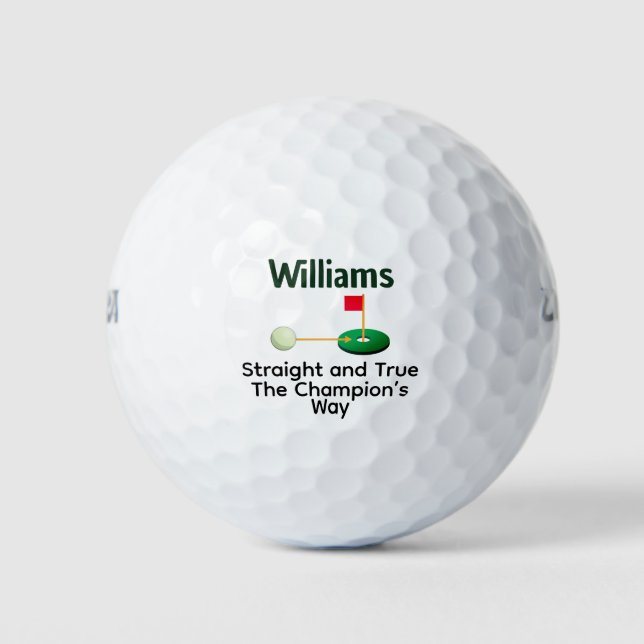 Straight True Champion Way Personalized Gift Golfball (Vorderseite)