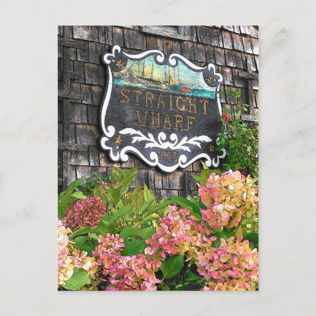 Straight Wharf - VINTAGER Blick Postkarte (Vorderseite)
