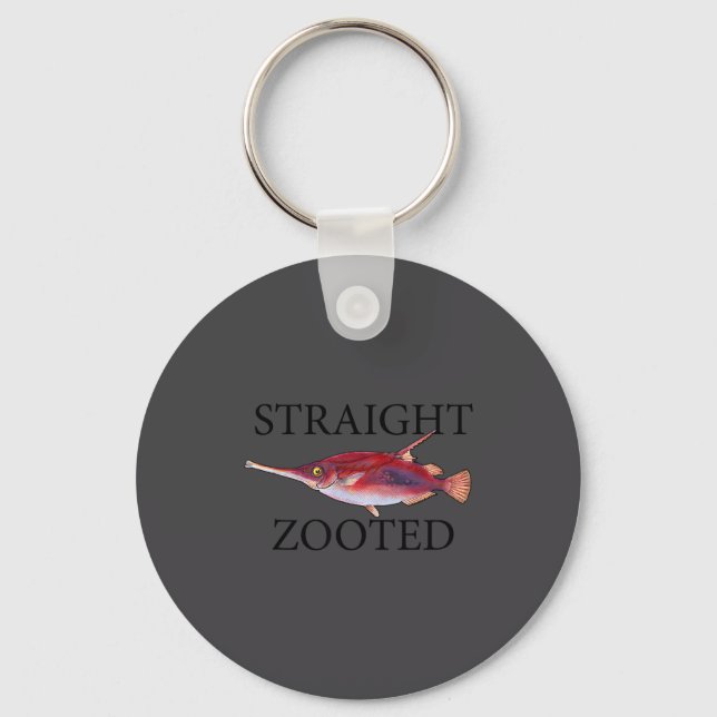 Straight Zooted Longsne Snipefi-shirt  Schlüsselanhänger (Vorderseite)